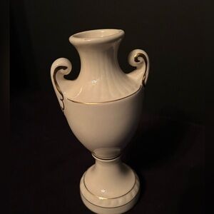Porcelain Urn Pedestal Style Vase With Handles